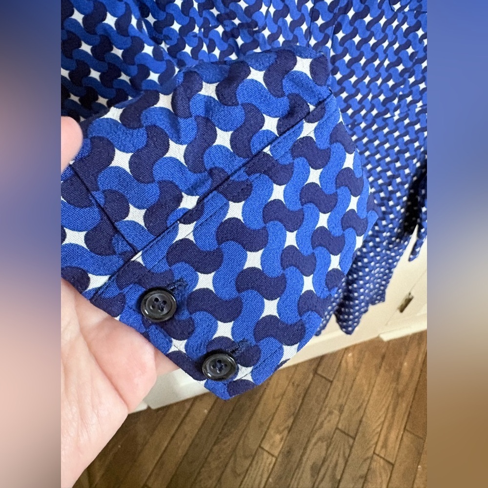 Boden Pocket Detail Shirt Dress | Mazarine Blue Terrace Swirl | Size 12R | NWT - Picture 8 of 13